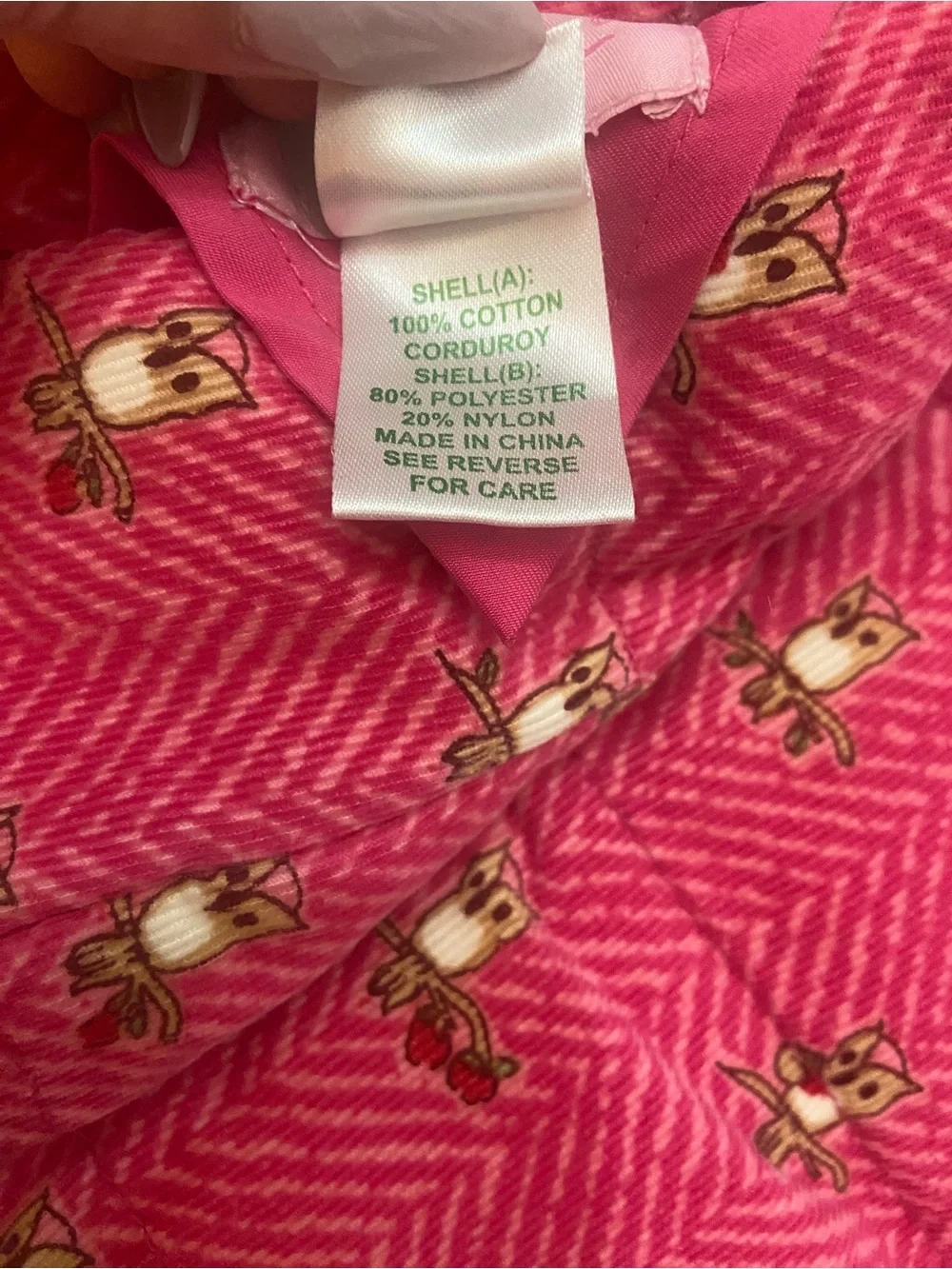 Lilly Pulitzer Girls Reversible Puffer Vest Pink Owl Print Stripe 39328